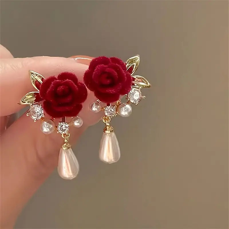 Burgundy Rose wDrop Pearl