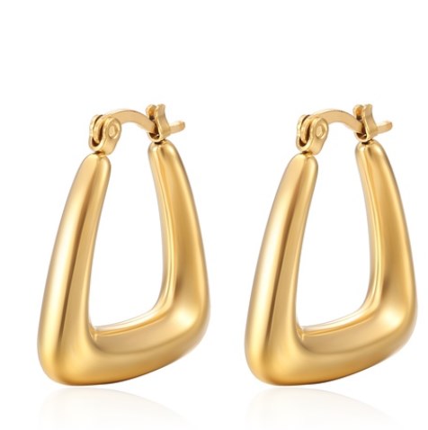 Triangle Hoops - Gold