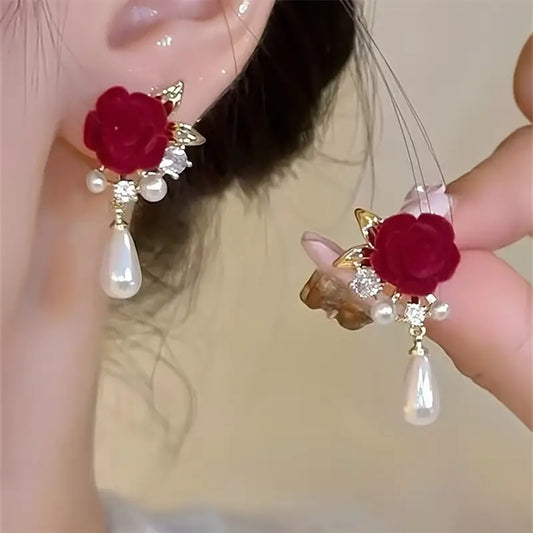 Burgundy Rose wDrop Pearl