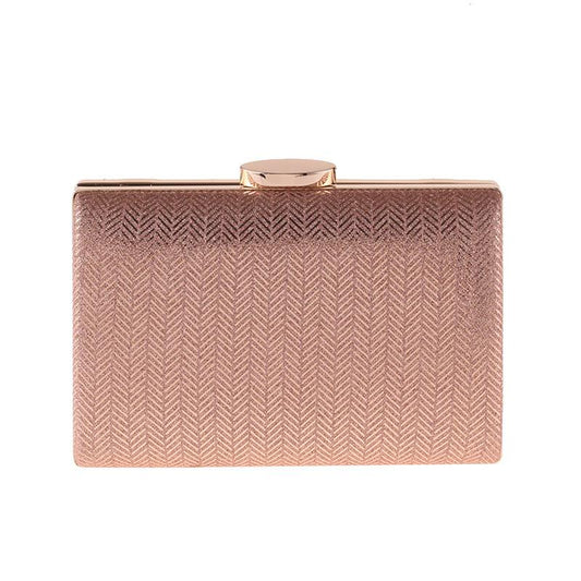 Amelia Clutch - Rose Gold