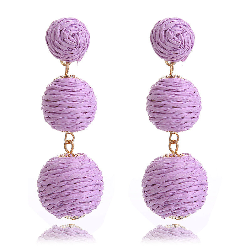 Raffia Raindrops - Lavender